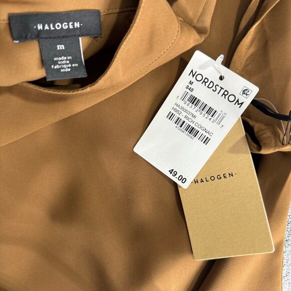 Halogen Womens 3/4 Sleeve Blouse, Brown, M - Picture 4 of 5